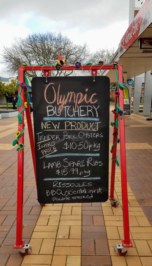 Olympic Butchery Blackboard Sign